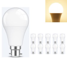 10 Pcs B22 Bayonet LED Bulb SMD 2835 5W Non-dimmable PC Plastic Bulbs for Office