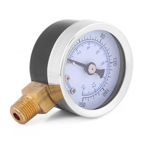 0-200psi 0-14bar Hydraulic Water Pressure Gauge 40mm Dial Meter 1/8' NPT GL - Picture 10 of 12