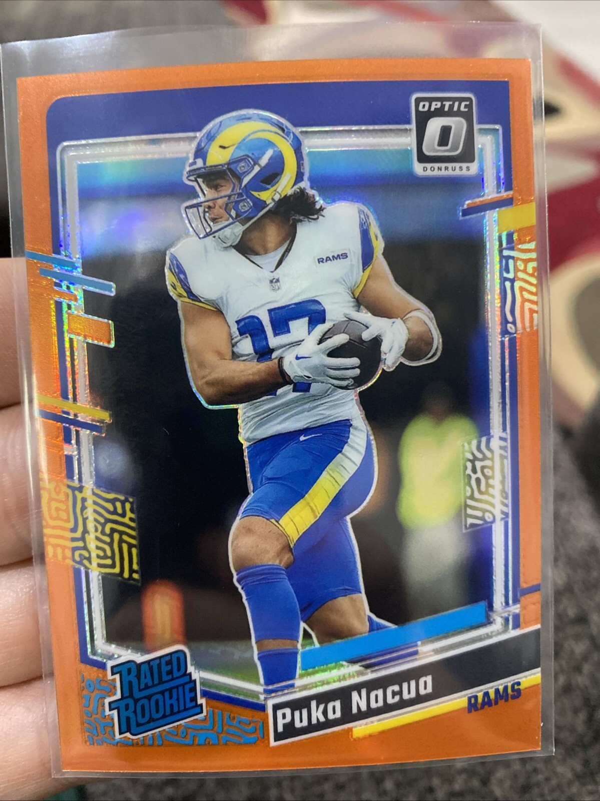 2023 Donruss Optic Rated Rookie Orange Prizm #238 Puka Nacua /249 RC Rams 🔥🏈💎