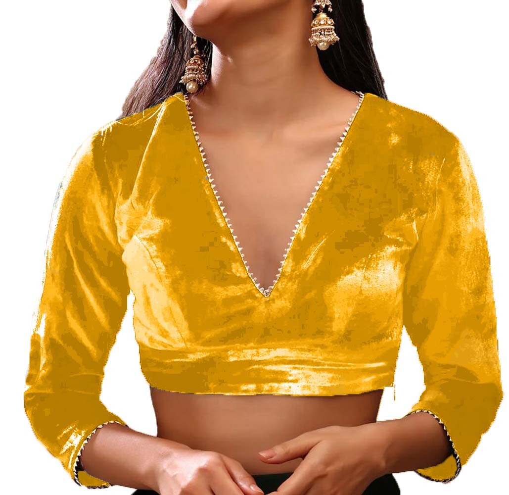 golden crop top ethnic