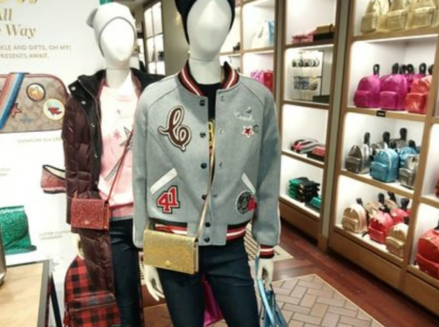 Coach F38591 Gray Wool Varsity Jacket Embellished Size S (See