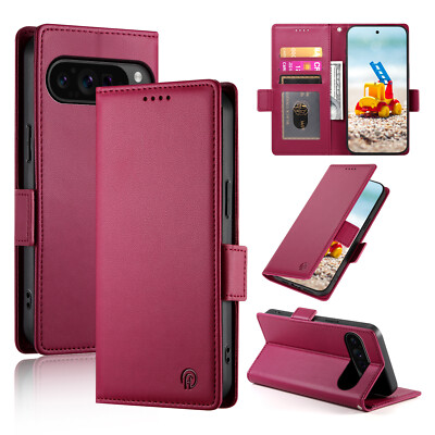 For Google Pixel 9 Pro XL 8 Pro 8A 7 Pro 7A Leather Card Holder Wallet Flip Case
