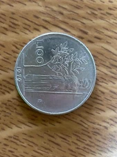 RARE 100 LIRE COIN - FIGURE OF THE GOD MINERVA 1979