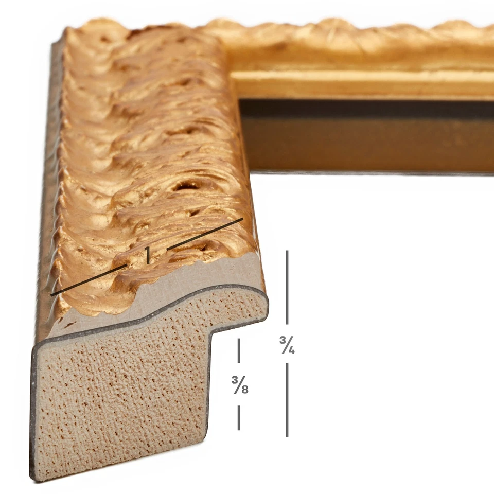 凡尔赛,1 英寸装饰金色相框,常见尺寸 4x5 - 24x36 — 第 4/4 张图片