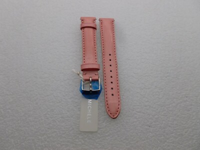 Genuine Michele 16mm Glossy Pink Patent Watch Band Strap New  display picture 1