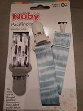 Nuby Infant's 2-Pack Pacifinder Pacifier Clips, New baby product.