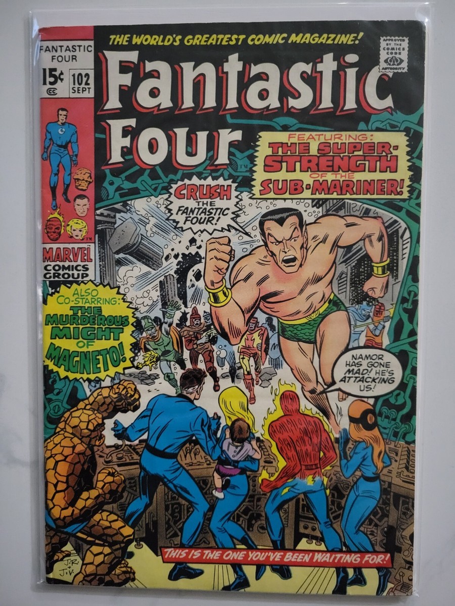FANTASTIC FOUR #102 1970 FINAL STAN LEE/JACK KIRBY ISSUE -SEE PICS