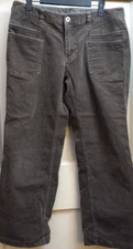 Women's The North Face Size 10 Brown Corduroy Pants Deep Double Pockets