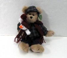 VINTAGE BEARINGTON COLLECTION JACK  FROST TEDDY BEAR WITH SNOWMAN 14"