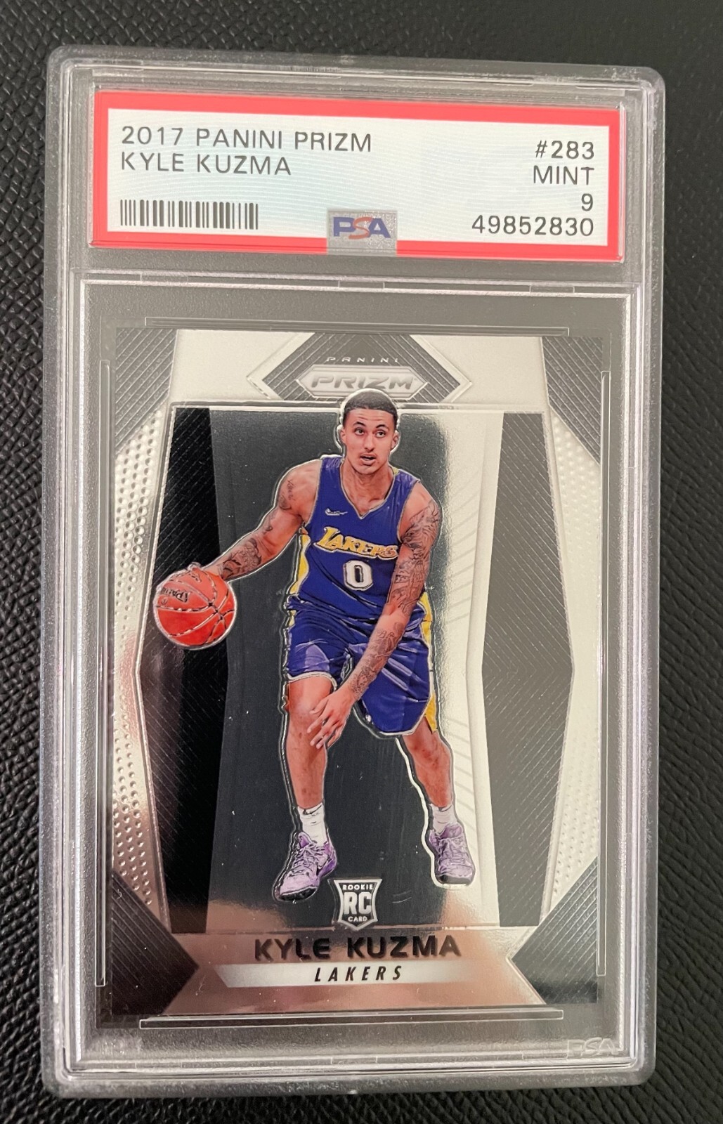 2017-18 Panini Silver Prizm - #283 Kyle Kuzma (RC) - PSA 9 Los Angeles Lakers