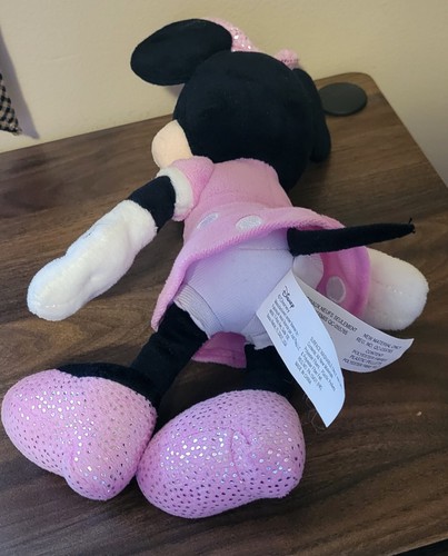 Disney Store Minnie Mouse Plush Pink Polka Dot Dress Bow 10" Stuffed Animal Toy - Picture 3 of 3