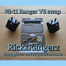 98-11 Ford Ranger V8 Mounts Plates Kit 2wd 302 + Required Motor Mount