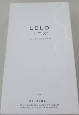 Lelo Hex Re Engineered Lubricated Latex Condoms 12 Per Box Exp 05/2029
