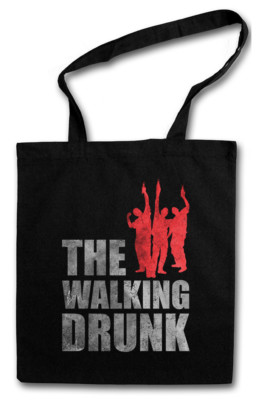 THE WALKING DRUNK SHOPPER SHOPPING BAG Dead Fun Drinker Boose Hangover Barfly