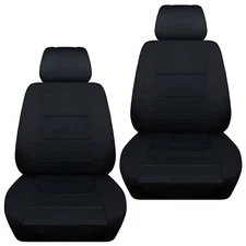Front set Car Seat Covers Solid Black Fits Jeep Compass/Patriot 2007-2017