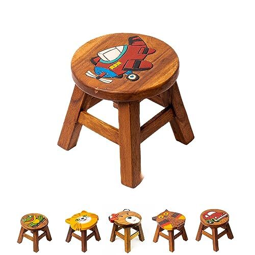 Kinderhocker Holz 25 cm mit Tiermotiv Kinderstuhl kleiner Hocker für Kinder - Bild 127 von 155