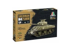 Italeri 25751 1/56 Scale Military Model Kit WWII U.S Tank M4 75mm Sherman