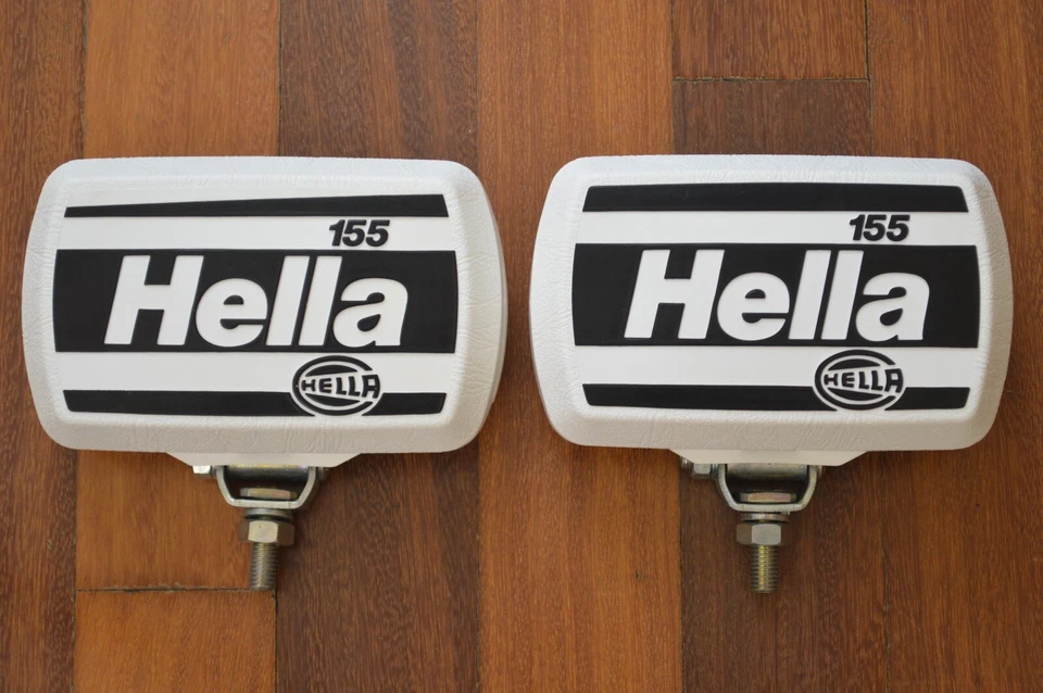 VTG NOS CHROME HELLA 155 YELLOW DRIVING LIGHTS W/ COVERS Jaguar XJS BMW Mercedes - Изображение 4 из 4