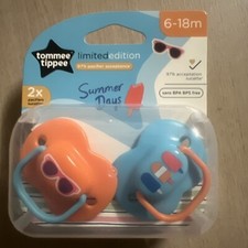 Tommee Tippee Summer Days Limited Edition Pacifiers 2 pack 6-18 Months NEW