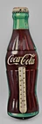 VINTAGE ROBERTSON COCA-COLA BOTTLE ADVERTISING TIN METAL THERMOMETER 16 1/2"