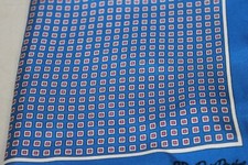 David Donahue Men's Blue Red Geo Pocket Square