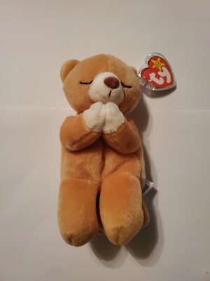 Ty Beanie Baby Hope the Praying Bear Rare Great Condition Tag Errors  4213