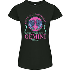 Image of The Power of a Gemini Woman Star Sign Womens Petite Cut T-Shirt