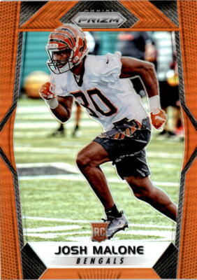 2017 Panini Prizm #207 Josh Malone Prizm Orange #/275 Cincinnati Bengals