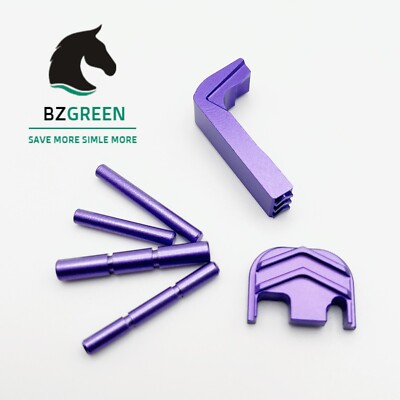 For GLOCK Gen 1-3 17-39Extended Magazine Release Back Plate 4 Pin Kit Set Purple