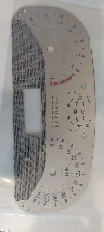 US Speedo Hummer H3 Serie SS Calibre Inoxidable Cluster Superposición Respaldo Azul Foto 2 de 3