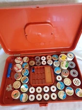 Wilson Company Sewing Storage Box with 42 Spools (#5742). 