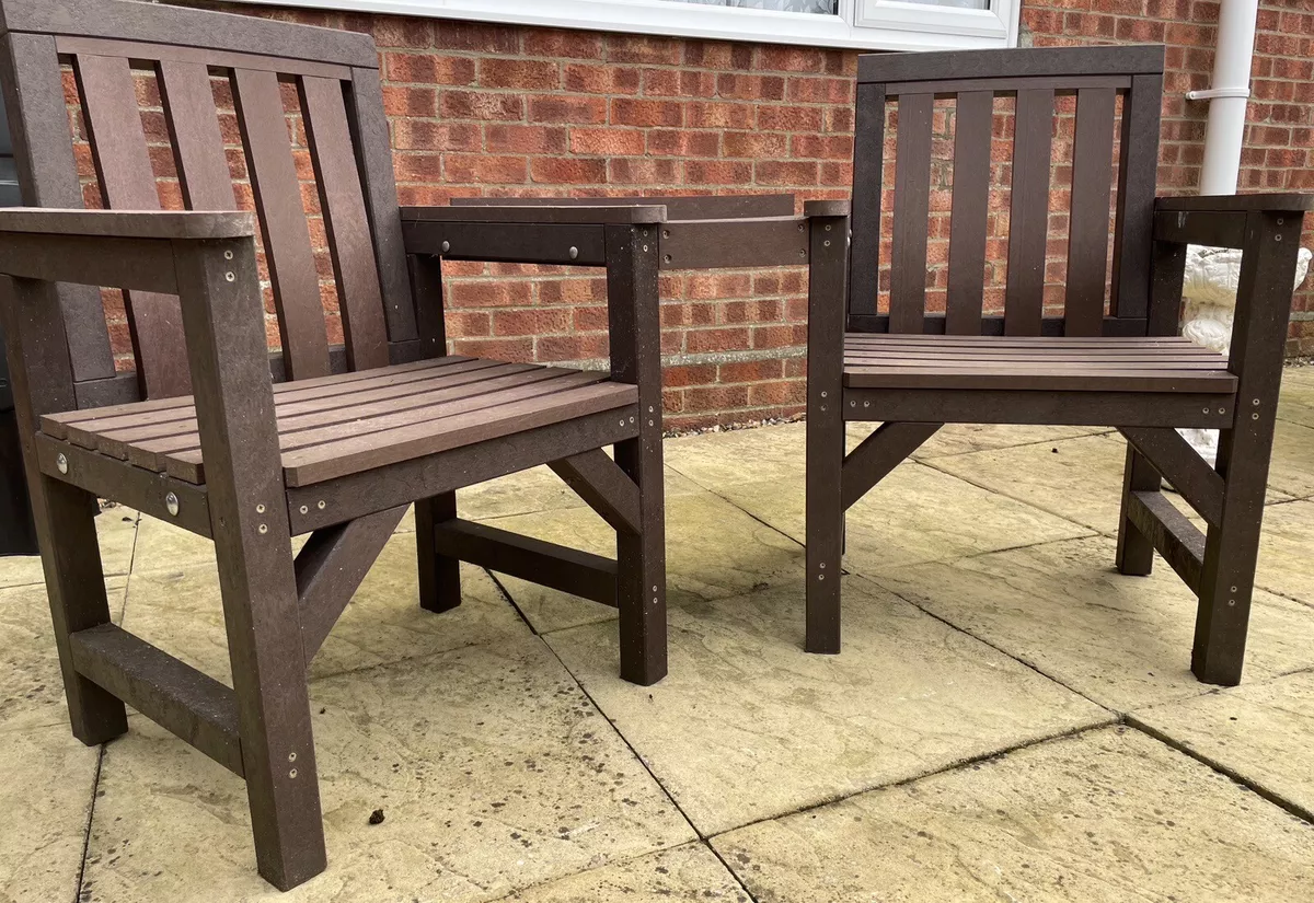 GARDEN COMPANION SEAT LOVE SEAT BENCH GARDEN 2 SEATER RECYCLED