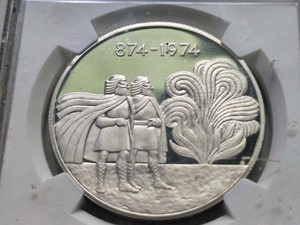 1974 ICELAND 🇮🇸 SILVER 1000 KRONUR NGC CERTIFIED