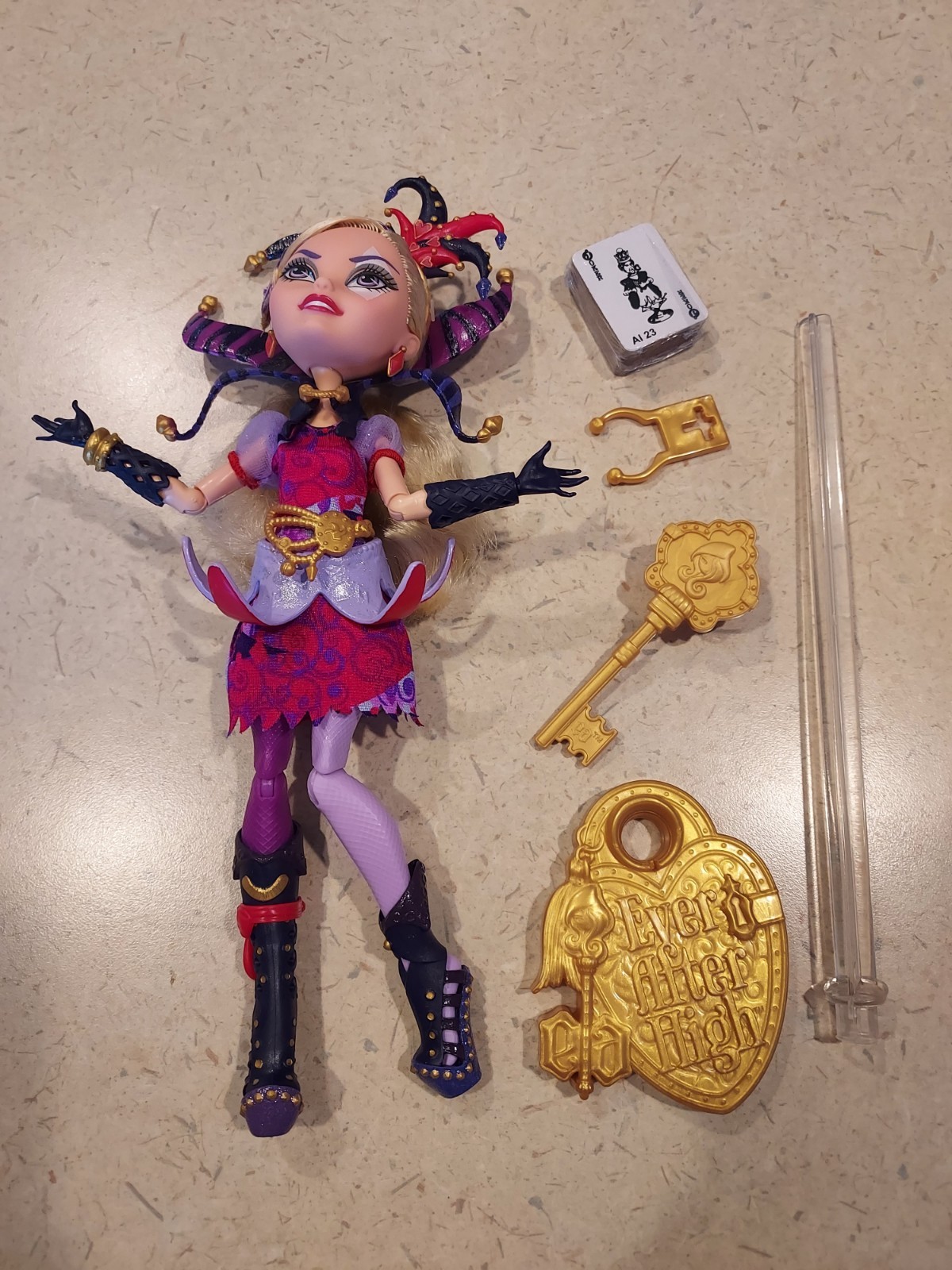 Ever After High OOAK Way To Wonderland  Courtly Jester Custo