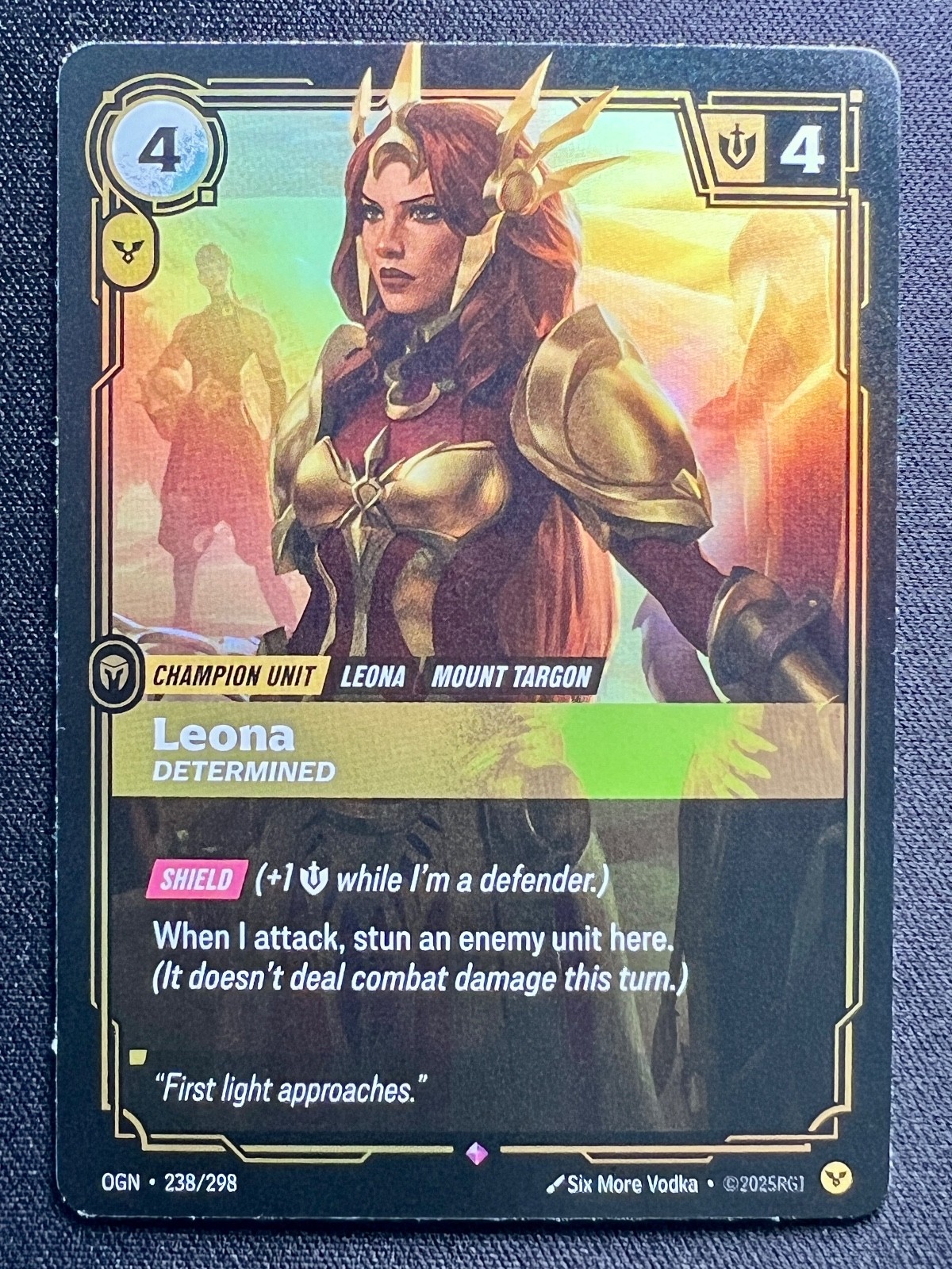 Leona - Determined 238/298 Origins Foil Riftbound League of Legends