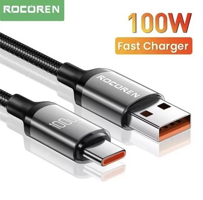 2m. 100W Power Delivery Rocoren Ladekabel USB A-USB Typ C Datenkabel