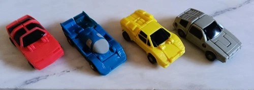 Vintage 1988-89 Transformers G1 Micromaster Race Car Patrol 2" Set Of 4