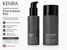 Kenra Smooth Anti-Frizz Mask 6 Oz Calming Creme 3.5 Oz Hair Care Set