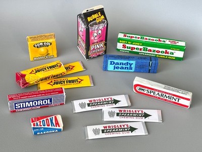 Original Vintage 70/80er Kaugummi Konvolut Bubble Gum Topps, Wrigley s, Dandy  