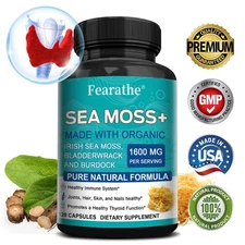 Sea Moss+Made With Organic Capsules Strong Bones Promote Joint Health 120 Ct US