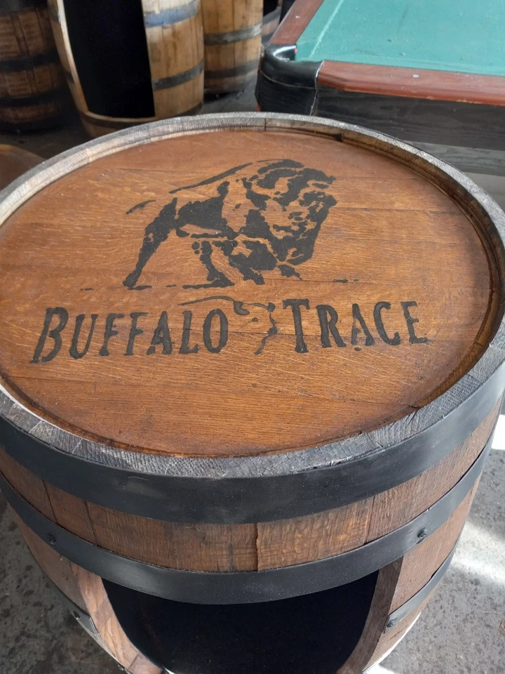 LOCAL PICKUP ONLY Whiskey Bourbon Barrel Cabinet Buffalo Trace - Image 2 of 4