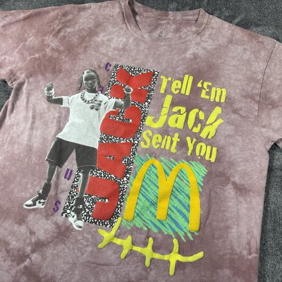 Travis Scott x McDonalds Cactus Jack  XL ''Tell Em Jack Sent You'' T-Shirt Tie Dye