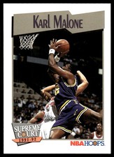 Karl Malone 1991-92 Hoops #499 Utah Jazz NBA READ FREE SHIPPING AutographDen