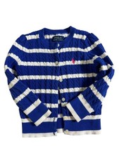 Polo Ralph Lauren Kids Striped Cable Knit Sweater Cardigan Button Up Size 2T