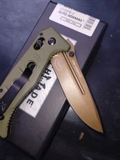 Benchmade Knives Adamas 275FE-2 CPM-CruWear Steel OD Green G10 Pocket Knife