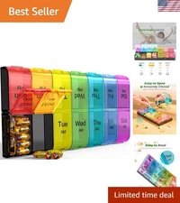 Stylish XL Pill Dispenser with Enhanced Storage - Perfect for High-Dose Needs