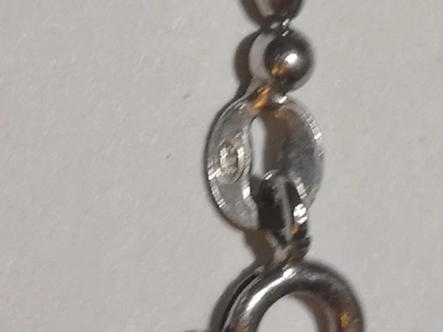 Vintage Sterling Silver Ball & Oval Bead Fancy Chain Bracelet 925