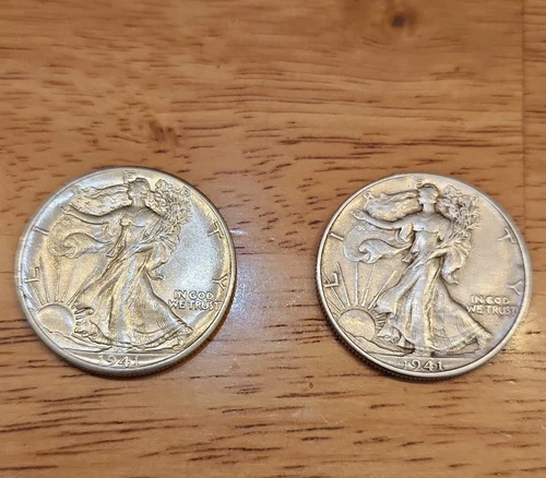 Photo of a 1941-P Walking Liberty Half Dollar from an eBay listing that sold on Jul 19, 2026