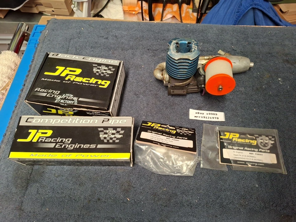 JP Racing FX21B-ST 3.5cc Motor EFRA 2032 Pipe Reso Nitro Engine Kyosho MP777 - Bild 2 von 4