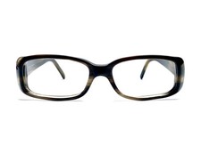 VTG Gucci Brown Tan Clear Layered Rectangular Glasses Italy GG2450S 52 17 140